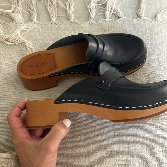 Swedish Hasbeens NWT Black Loafer Black A Classic Clog NWT 🌈 - Picture 9 of 10